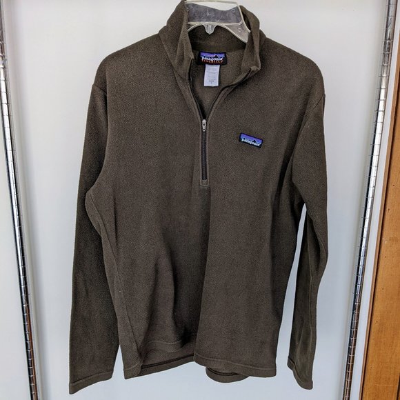 Patagonia Other - PATAGONIA Men's Classic Synchilla Half Zip SMALL Fleece Pullover Taupe Brown